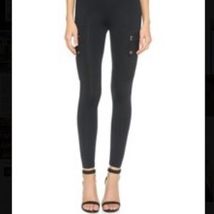 David Lerner Dark Grey cargo quilted leggings